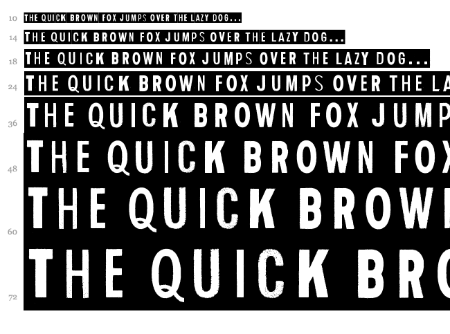 Human Error font waterfall